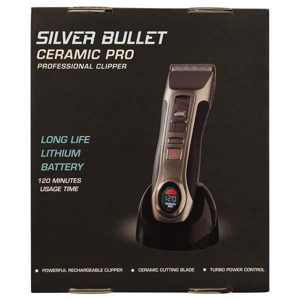 Silver Bullet Ceramic Pro Cordless Hair Clipper Lithium Battery